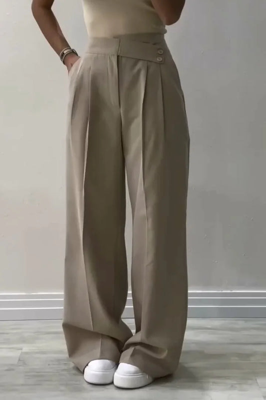 Sera | Wide-leg pants with irregular waist