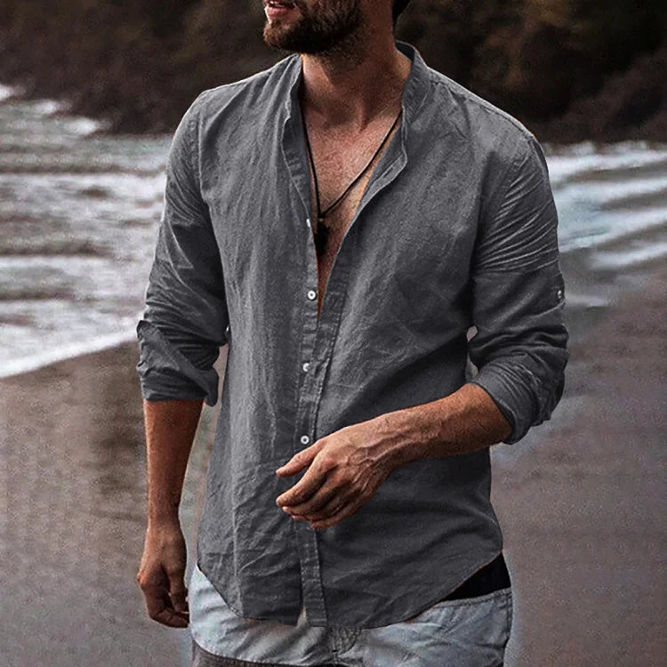Remo | Relaxed Long-Sleeve Linen Shirt