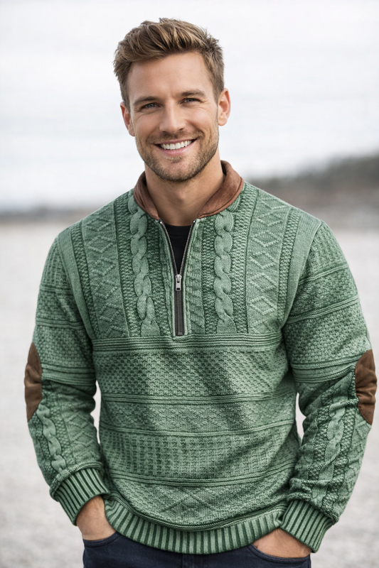 Cameron | Knitted Jumper with Zip Detail