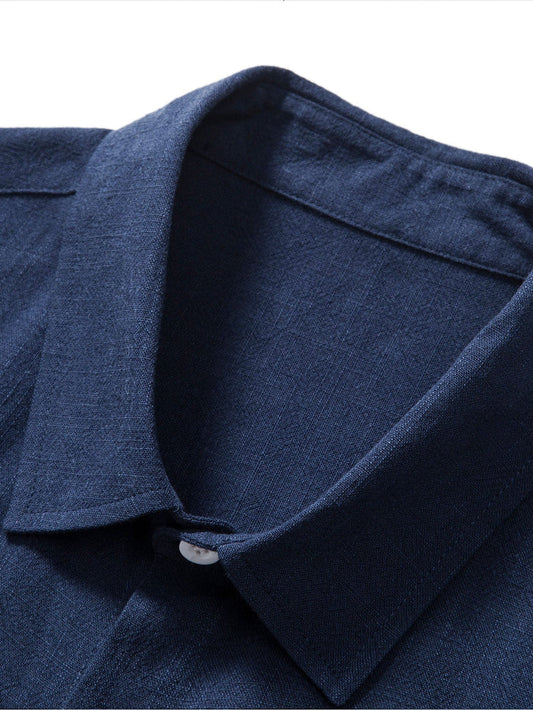 Booker – Linen Blend Shirt with Straight Trousers