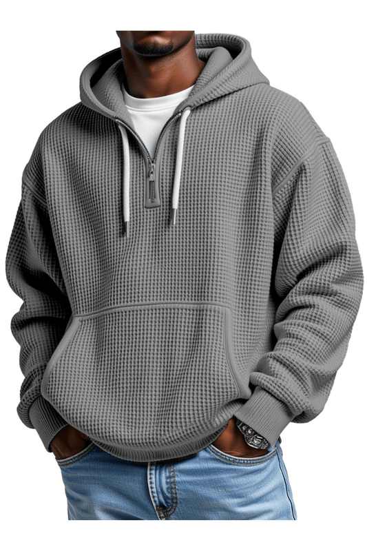 André | Waffle Quarter-Zip Hoodie