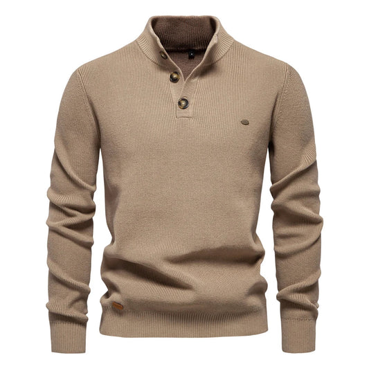 Cameron | Men's Sweater with Button Design