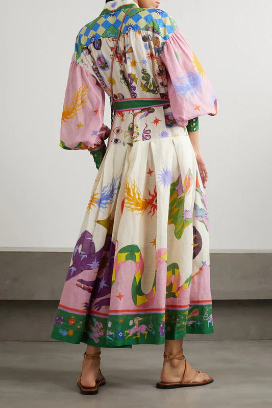 Chic Long Evening Dress in Retro Style