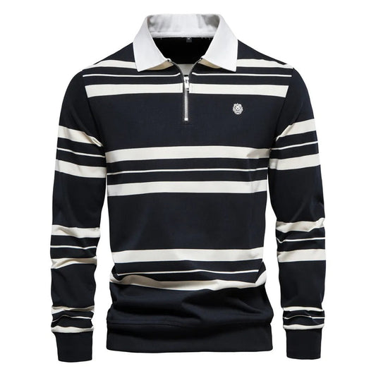 Finesso Men's Long-Sleeve Polo Shirt