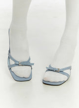 Belted Square Toe Heels CF510