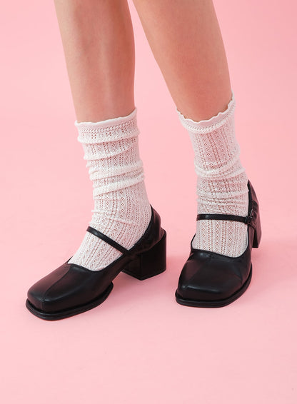 Round Heel Mary Janes BU5