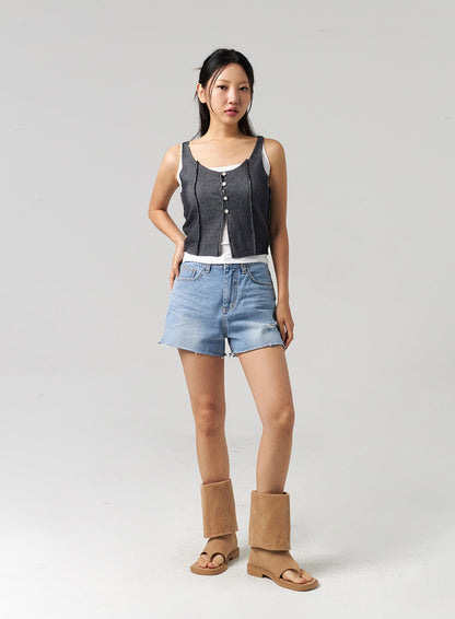 Knee-High Cut Toe Boots CL310