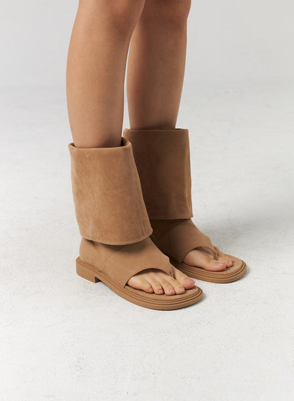 Knee-High Cut Toe Boots CL310
