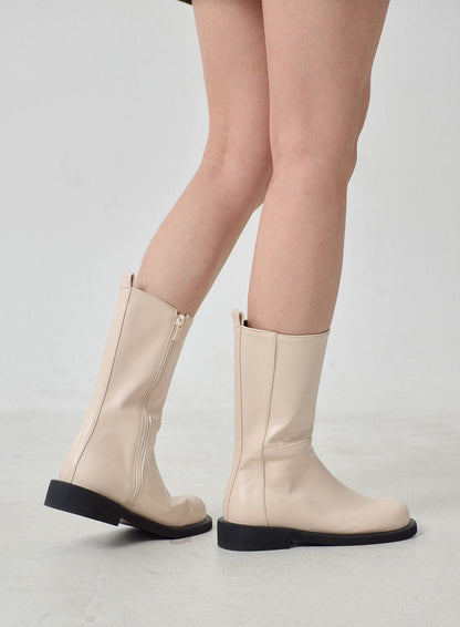 Mid-Calf Side Zip Boots OJ300