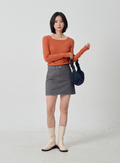 Mid-Calf Side Zip Boots OJ300