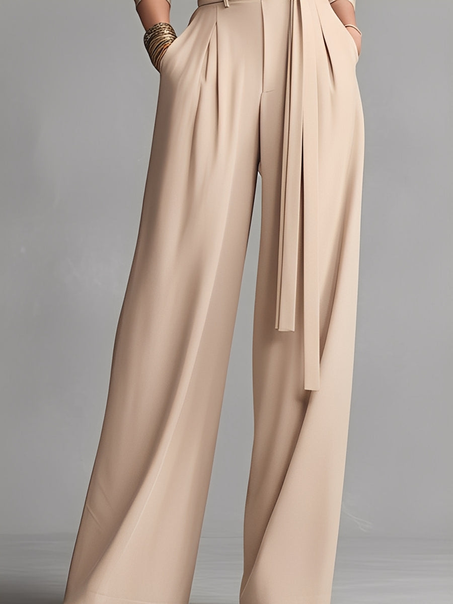Sage | Cotton Jumpsuit in Neutral Colours with Gathered Waist