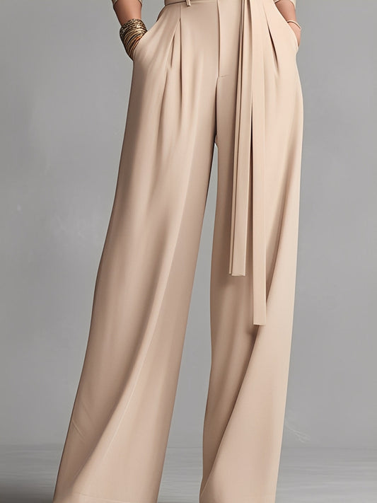 Sage | Cotton Jumpsuit in Neutral Colours with Gathered Waist