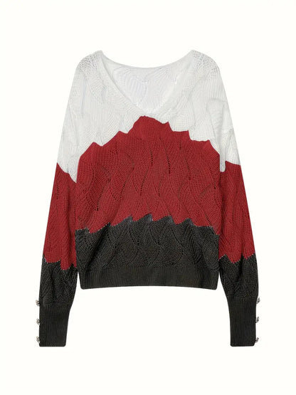 Renilda | Elegant Knitted Jumper with V-Neck