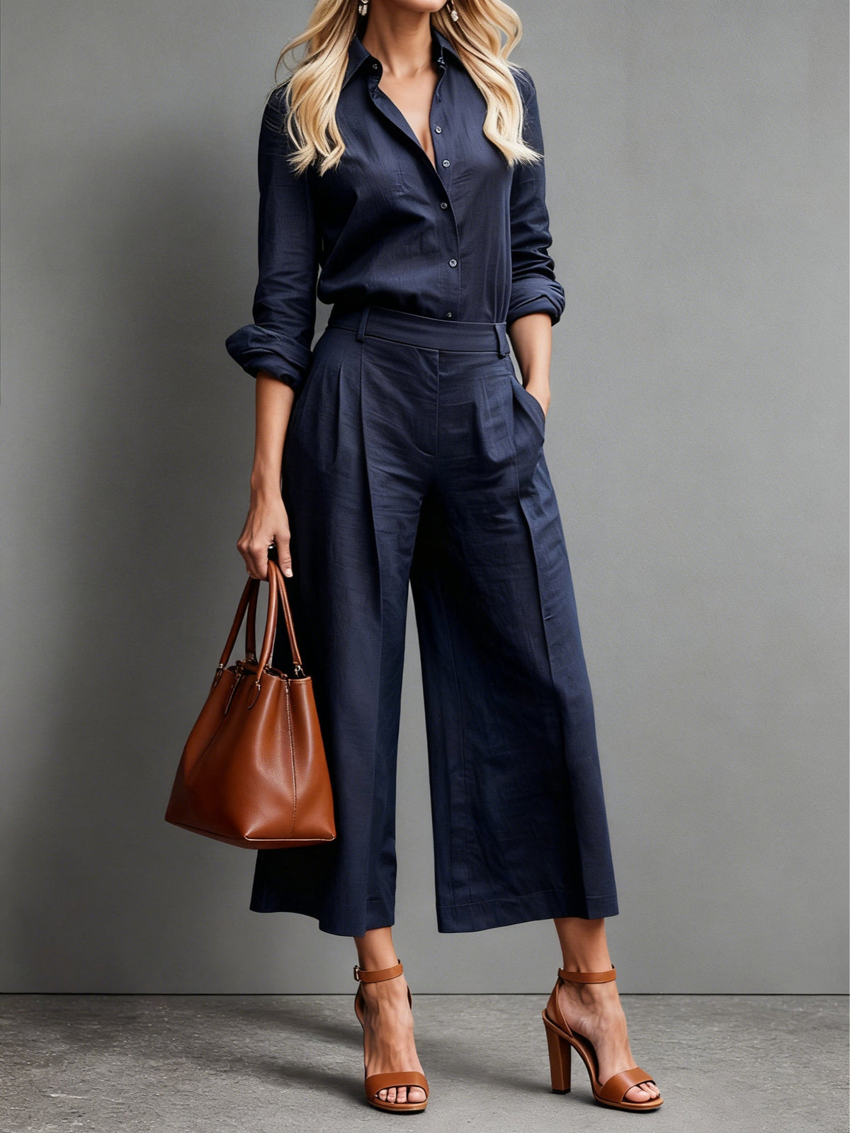 Rosa | Smart casual set with shirt and relaxed pants