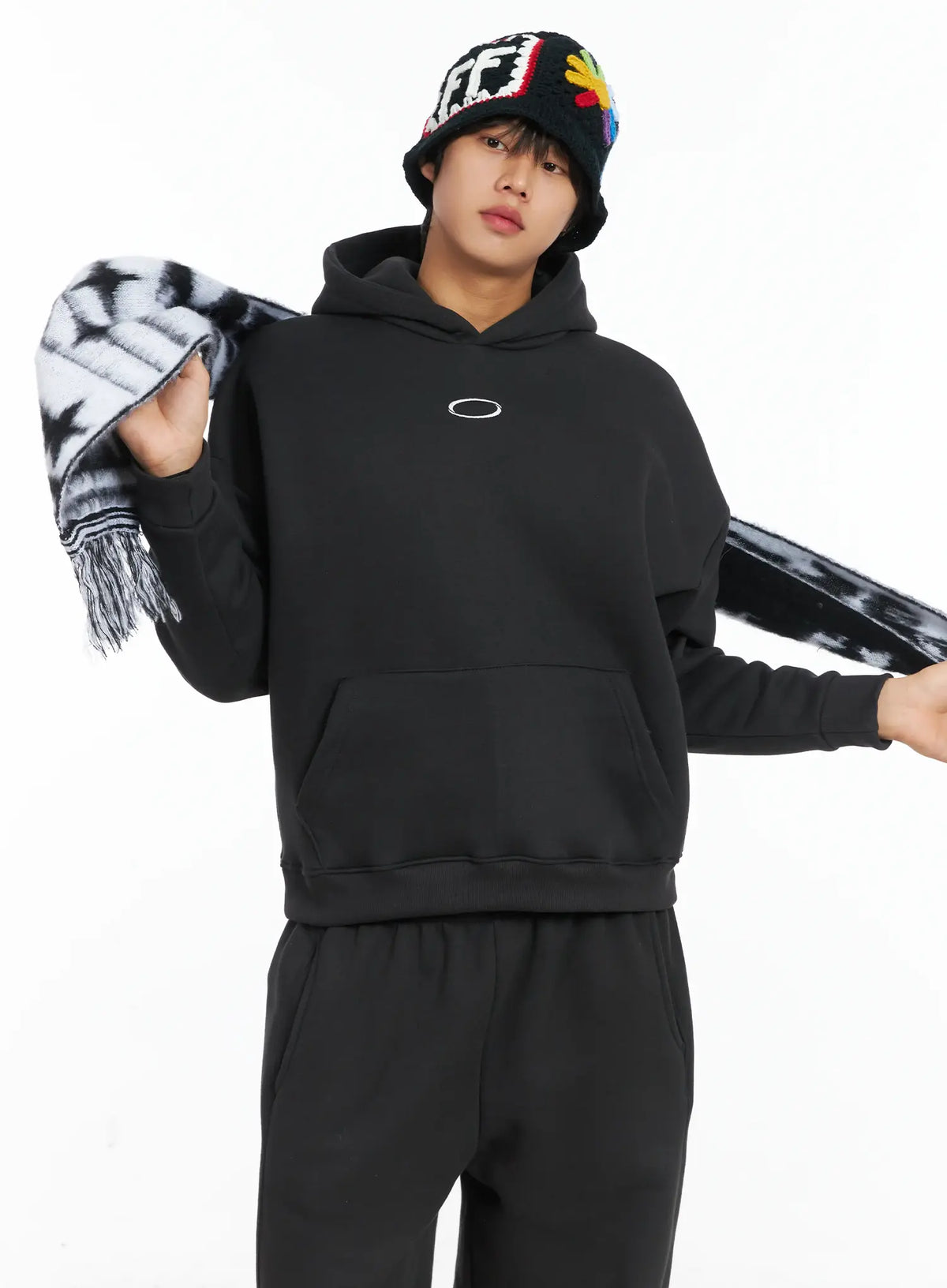 Men's Patch Crochet Beanie IJ512