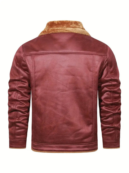 Frederik – Casual Polyester Jacket with Faux Fur Lining
