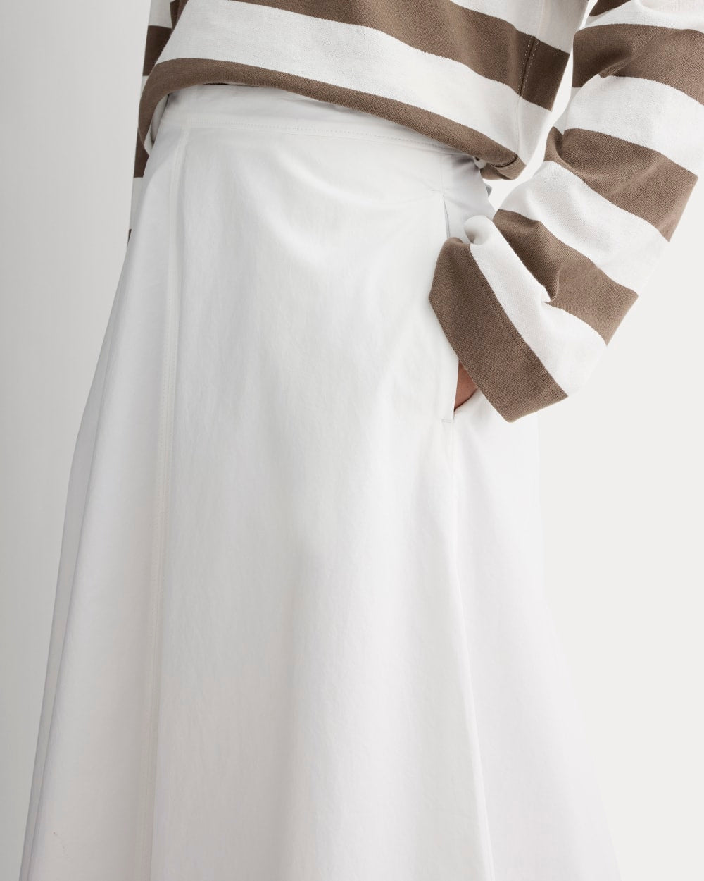 Midi Skirt in Ultrasoft Cotton | White