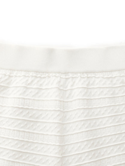 Cotton Top with Cut-Outs and Trousers - Two-Piece Set