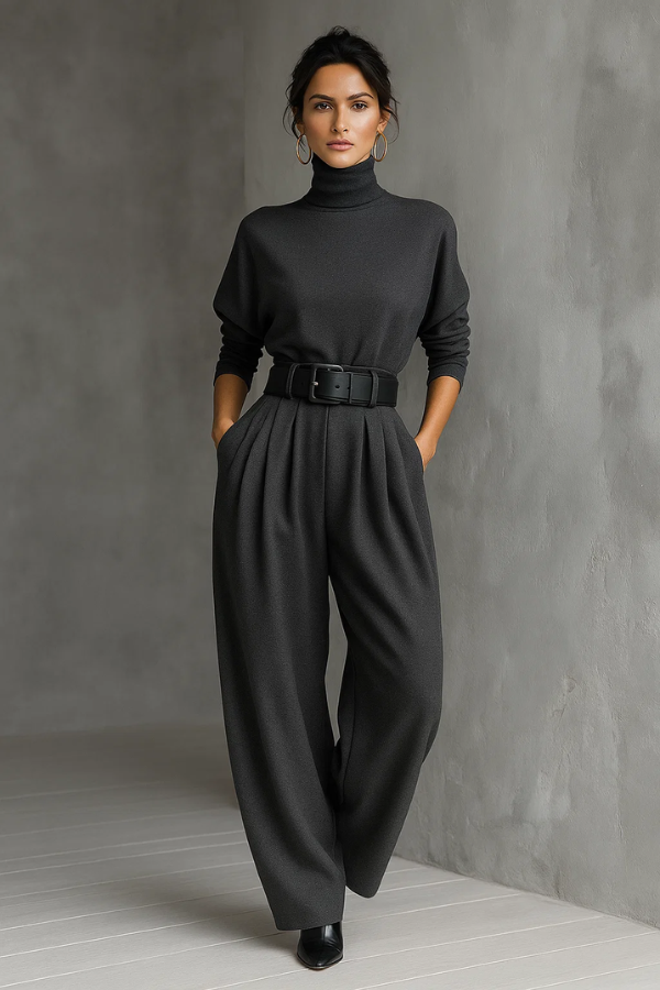 Melian | Jumpsuit with Roll Neck