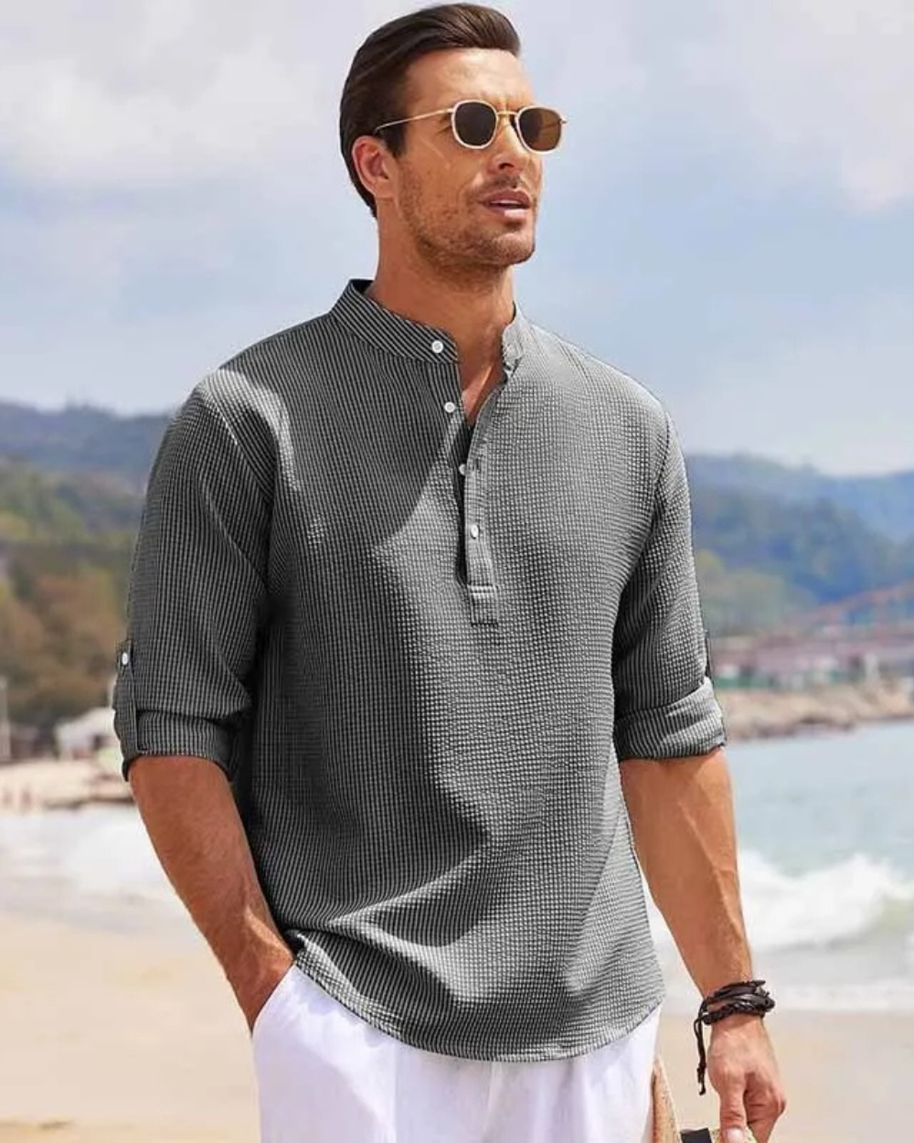 Taglicht Men's Long Sleeve Polo Shirt