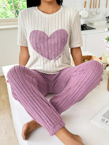 Pyjama Set Amore in Rib Velours