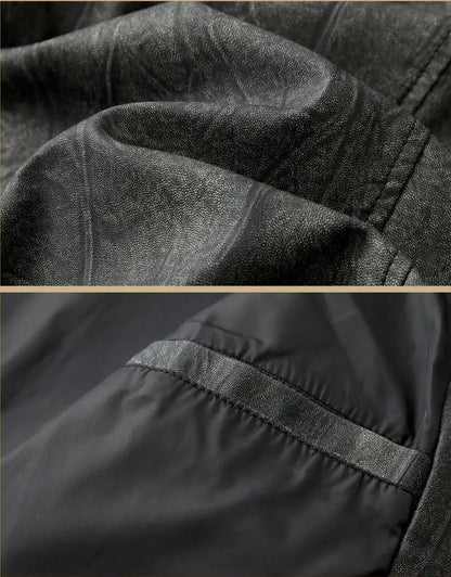 Julien – Leather Jacket with Locomotive Collar