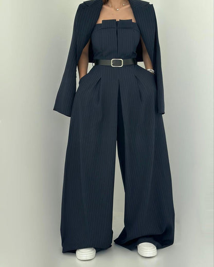 Lauralie | Strapless Blazer-Style Jumpsuit