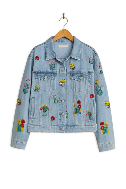 Seanna | Timeless Denim Jacket with Embroidery