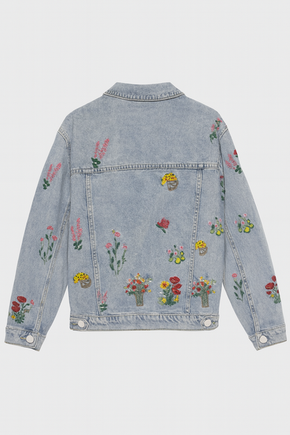 Seanna | Timeless Denim Jacket with Embroidery