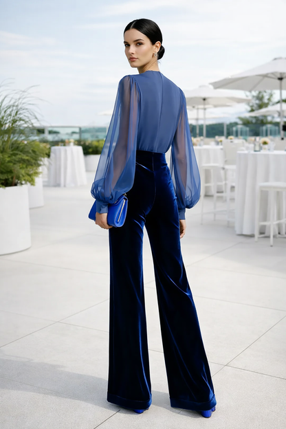 Parisa | Jumpsuit with V-Neck and Long Sleeves