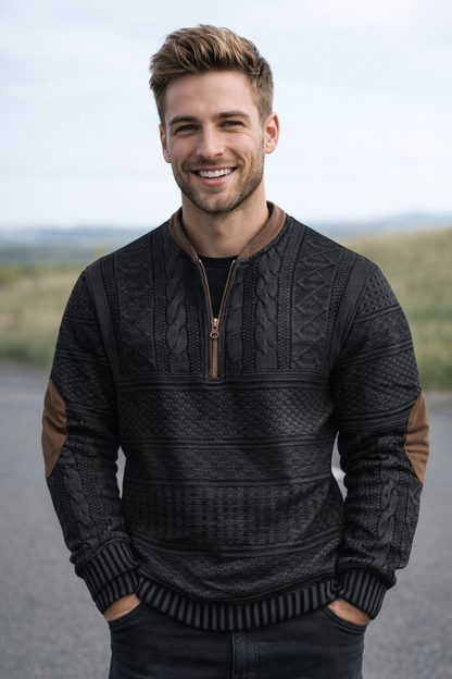 Cameron  | Knitted Jumper with Zip Detail
