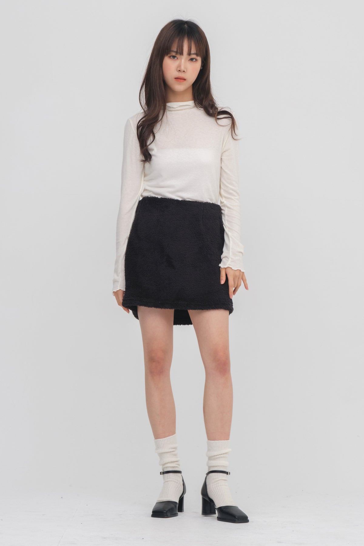Square Mary Jane Mid Heels