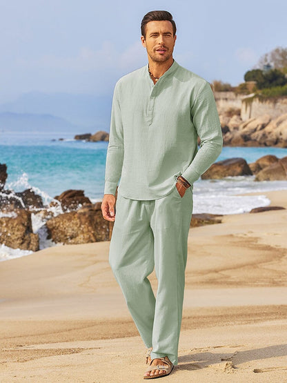 Laurent | Two-piece set with Henley shirt and pants