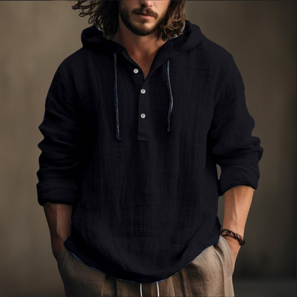 Bradley Elegant Long-Sleeve Shirt with Hood