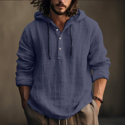 Bradley Elegant Long-Sleeve Shirt with Hood
