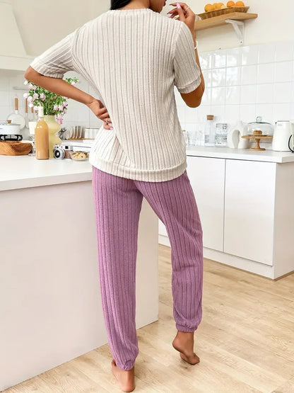 Pyjama Set Amore in Rib Velours