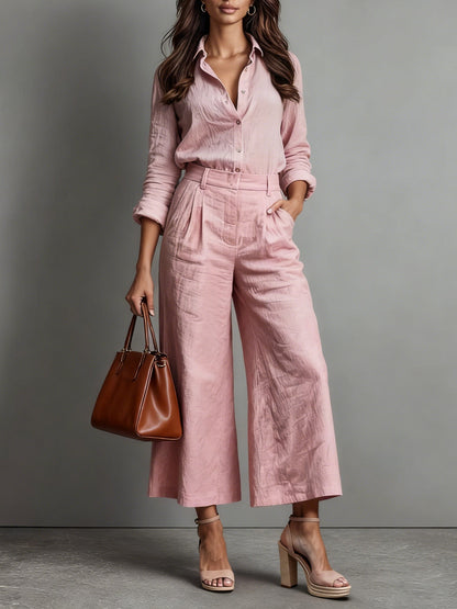Rosa | Smart casual set with shirt and relaxed pants