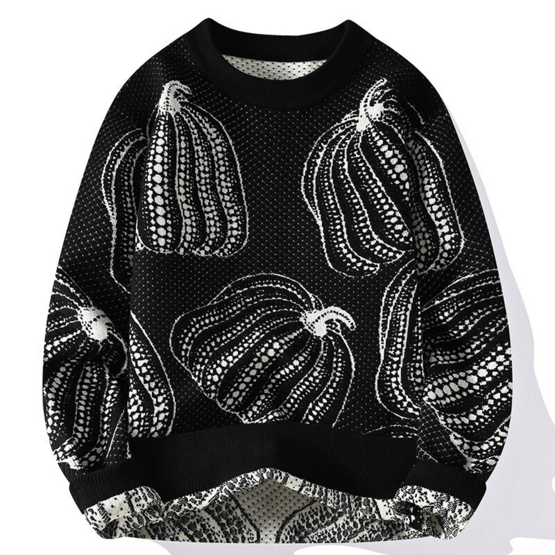 Rinaldo – Casual Knit Sweater in Pumpkin Design
