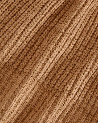 Chunky Beanie made from Organic Cotton | Roasted Coconut