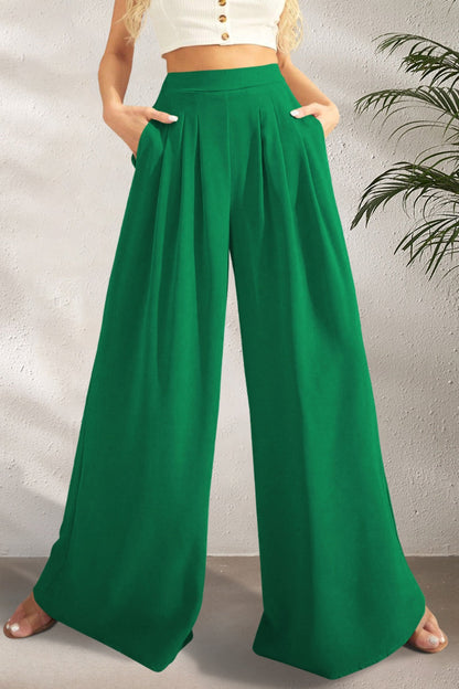 ZY | Wide Leg High-Waisted Trousers