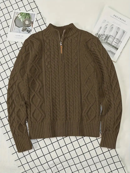 Rabada | Pullover with Half Zip and Stand-Up Collar
