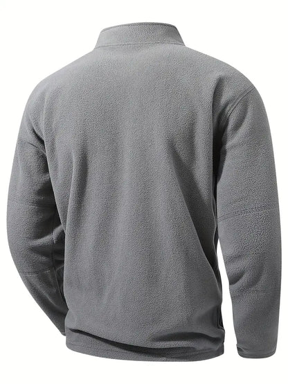 Men's Sweat Jacket – Half Zip, Stand Collar & Comfortable