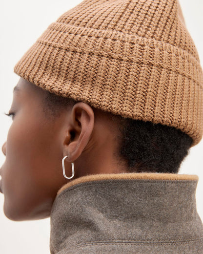Chunky Beanie made from Organic Cotton | Roasted Coconut