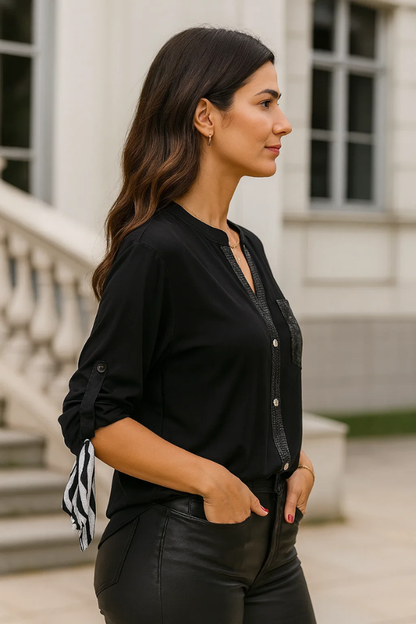 Anne | Casual Top with Sequin Details