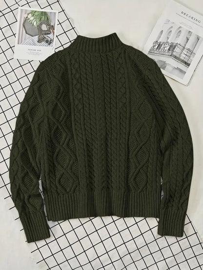 Rabada | Pullover with Half Zip and Stand-Up Collar