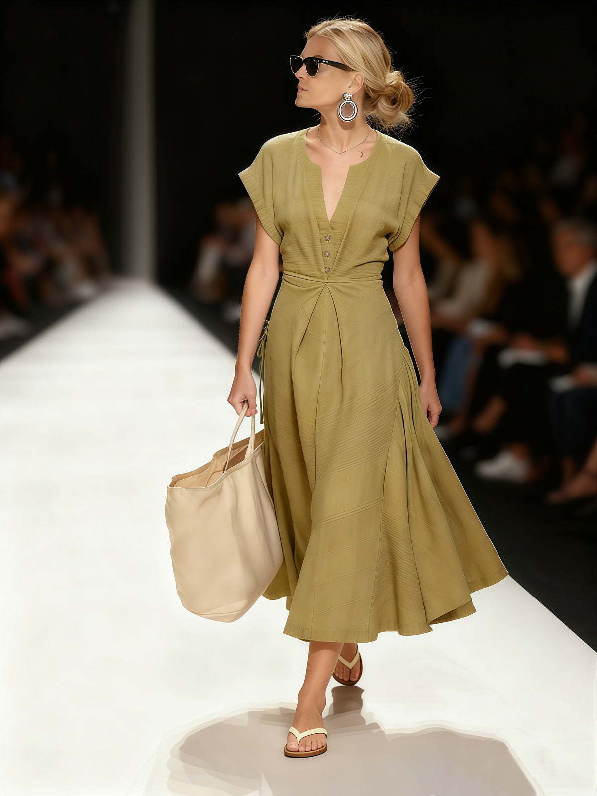 Noemi | Sleeveless V-neck dress