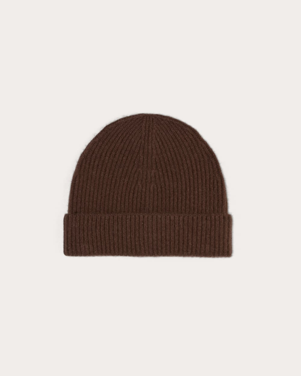 Cashmere Beanie with Stripes | Dark Mahogany