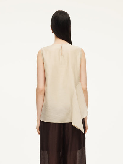 Women's Ruffled Top in Lyocell Blend