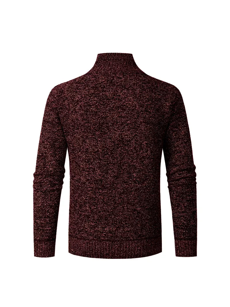 Ingram - Casual Pullover with Stand-Up Collar and Quarter Zip