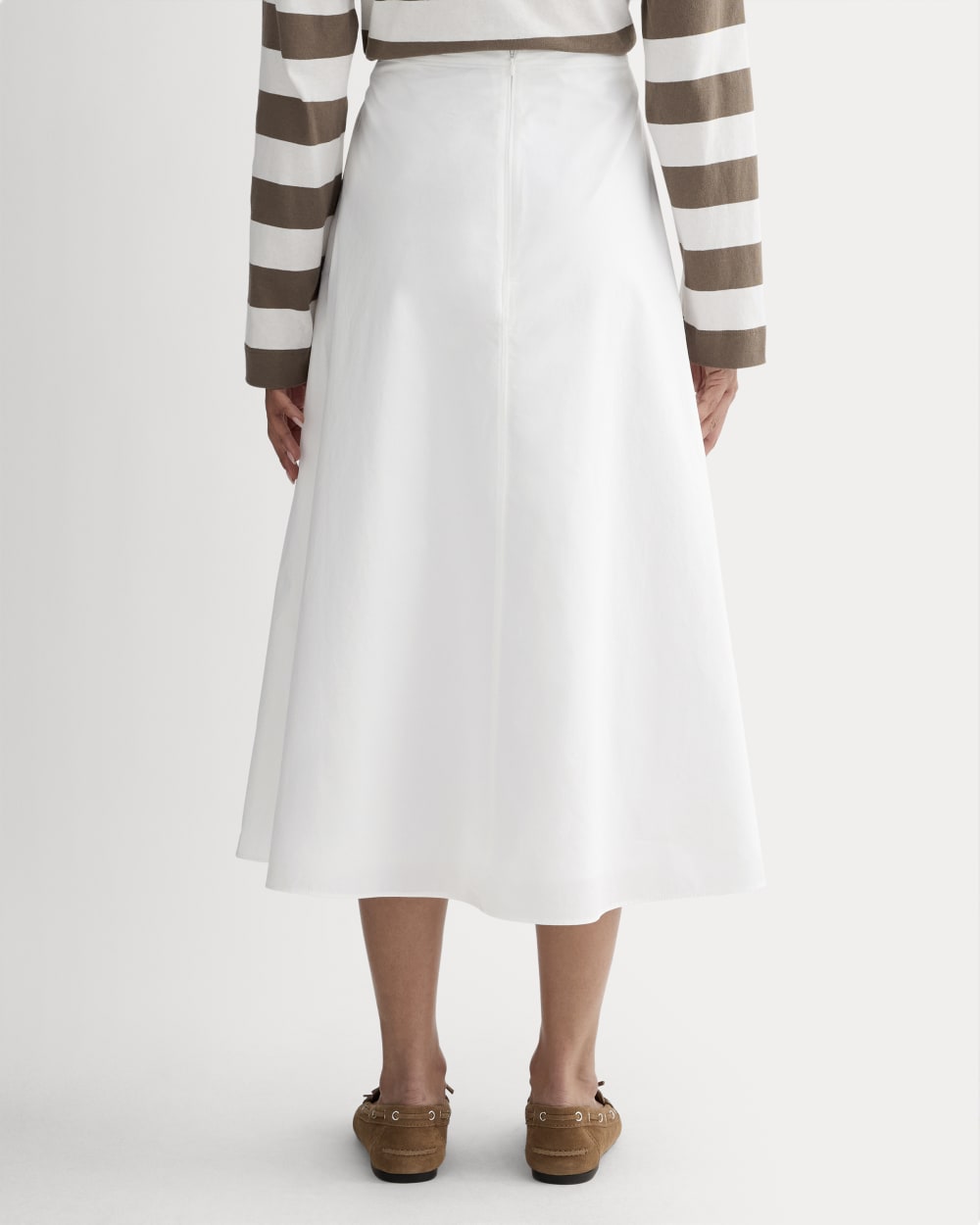 Midi Skirt in Ultrasoft Cotton | White